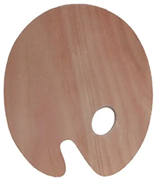 Palette ovale en bois – 40x50cm Dernière Chance