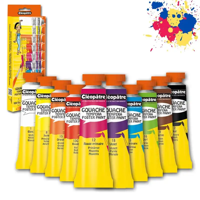 Pas Cher Etui de 10 tubes 10 ml de gouache Tempera