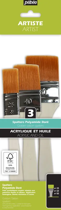 Pochette de 3 Spalters - plats - Polyamide doré Haute Qualité