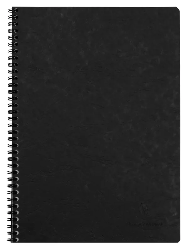 Certifié Cahier spiralé AGE BAG A4 100 pages petits carreaux 5x5 - Couverture noire