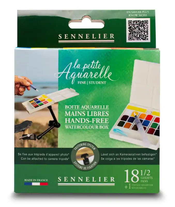 Boîte mains libres 18 1/2 godets "La Petite Aquarelle" Nouveauté