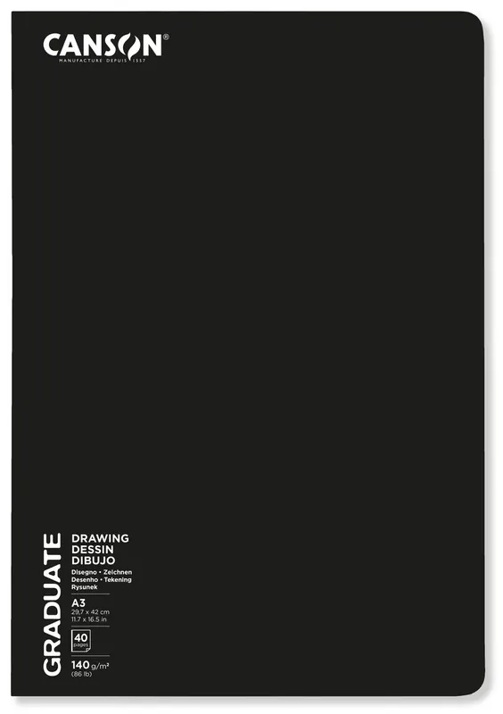 Carnet de dessin & croquis Graduate 20 feuilles agrafées - 140 gr - 4 formats Vente Flash