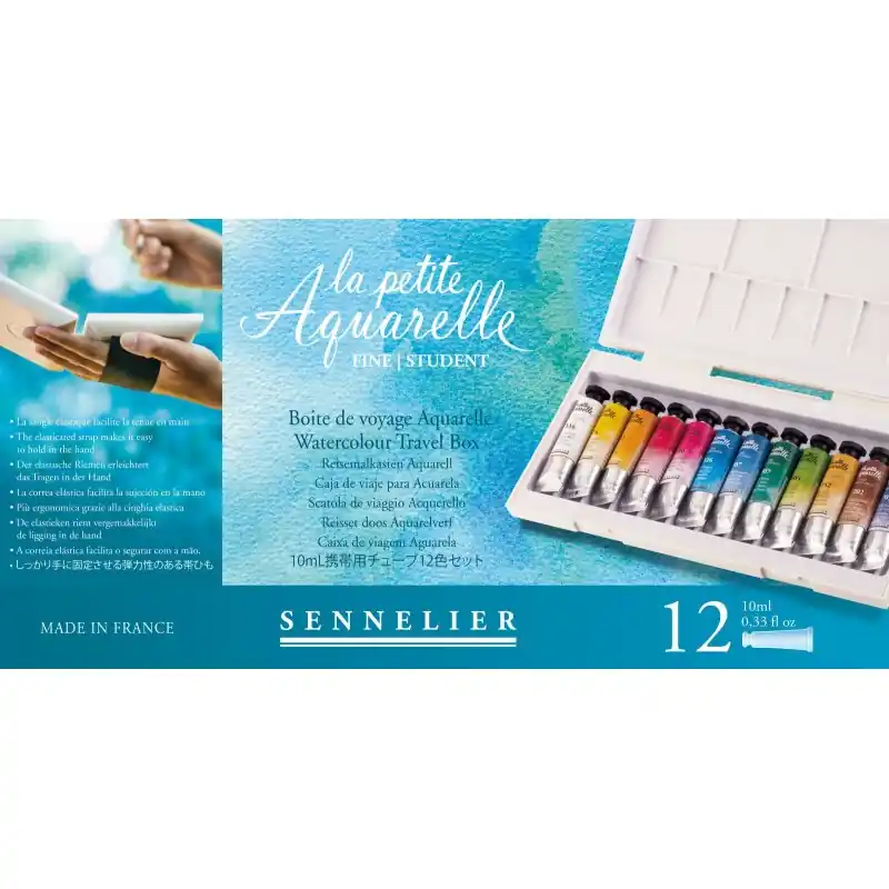 Boîte de voyage la petite aquarelle - 12 tubes - Sennelier Prix Bas