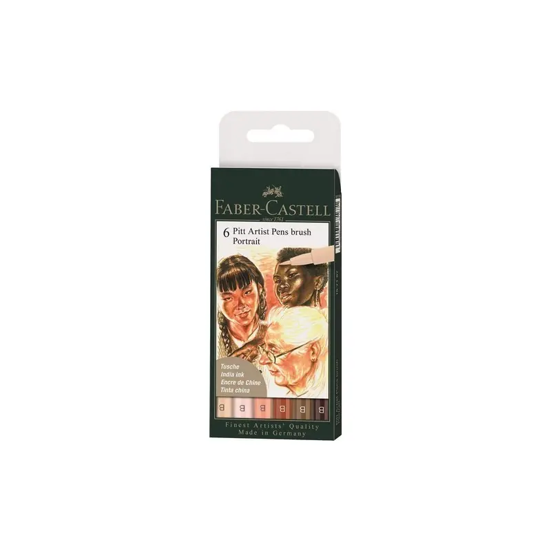 Promotion Saisonnière Pochette 6 feutres pinceaux Pitt - Portrait