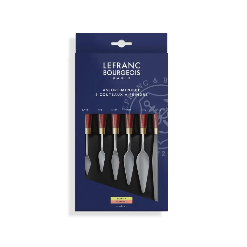 Set de 6 couteaux à peindre - Lefranc Bourgeois Offre Du Jour