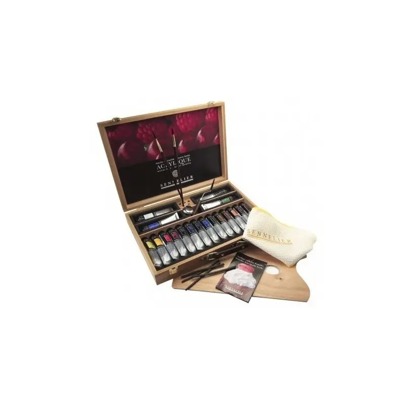 Coffret acrylique extra-fine 18 tubes 60ml - Sennelier Seulement Aujourd'hui