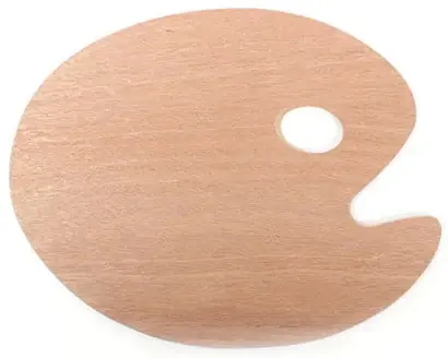 Palette d‘artiste en bois - 11 x 9 pouces inch Haute Qualité