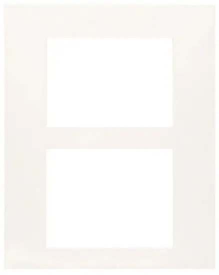Passe-partout blanc 16×20 avec 2 ouvertures 8×10 Populaire