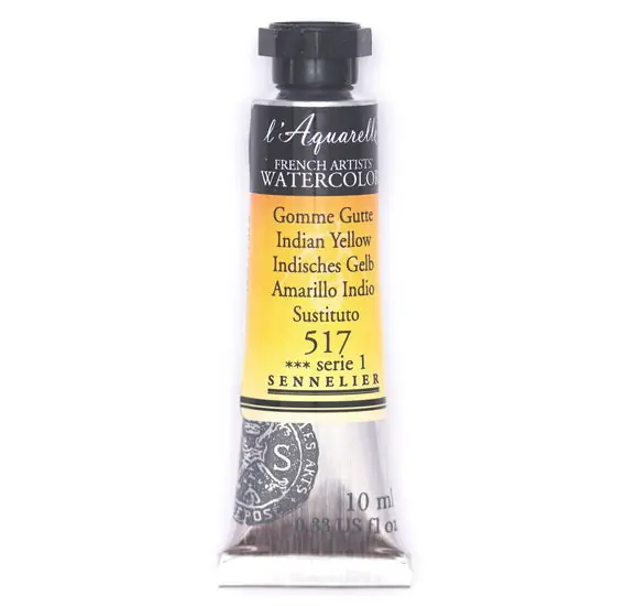 Aquarelle tube - 10ml - gomme gutte - s1 Retour Gratuit