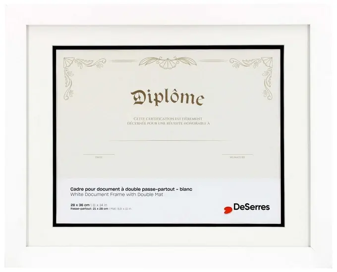 Acheter En Ligne Cadre diplôme blanc