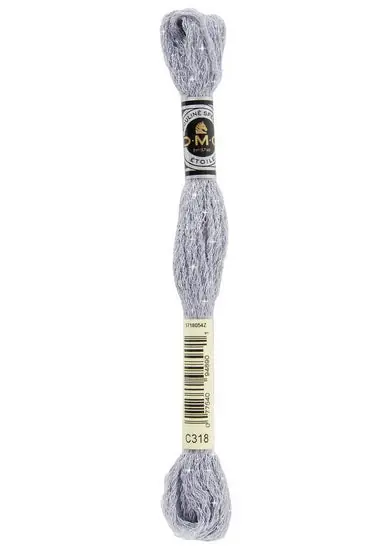 Promotion Saisonnière Fil à broder - étoile- acier gisr clair