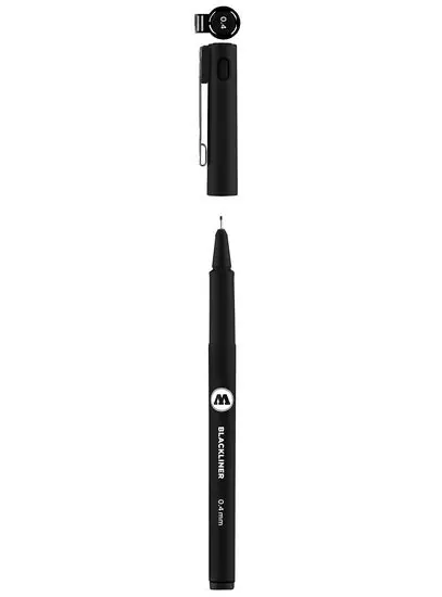 Marqueur molotow noir - 0.4mm Dernier Modèle
