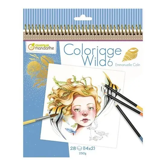 Carnet de coloriage wild 6 Bon Marché
