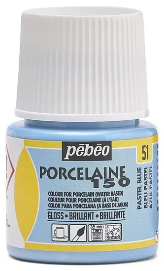Promotion Saisonnière Peinture porcelaine - porcelaine 150 - 45ml - bleu pastel