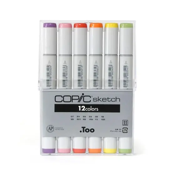 Ens. 12 marqueurs copic sketch Petit Prix