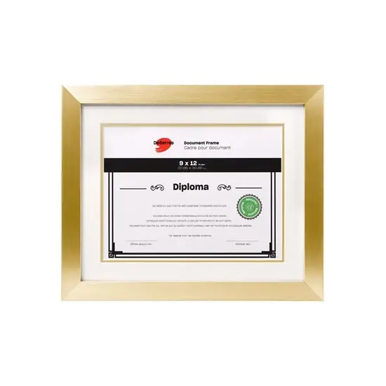 Cadre pour document à double passe-partout - or Soldes