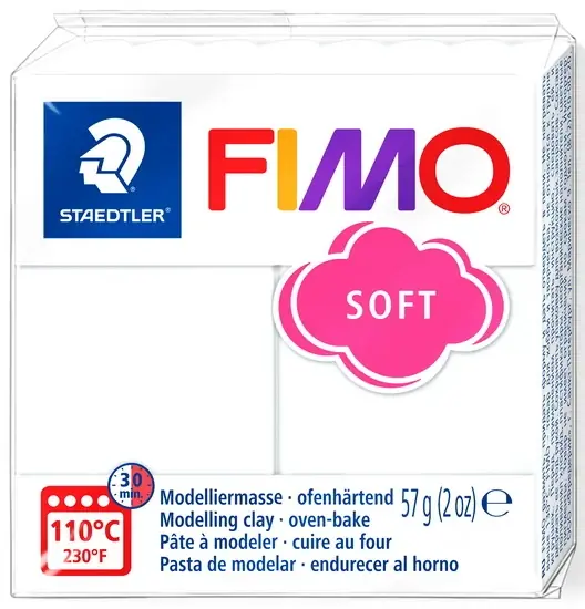 Pâte à modeler fimo soft blanc Nouveauté