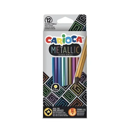Ens. 12 crayons de couleur - métallique Vente Directe