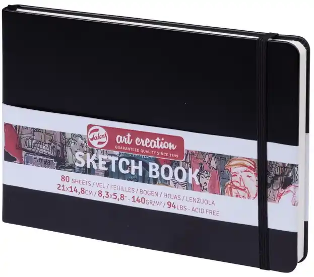 Carnet croquis art création noir - 21x14cm Jusqu'à Épuisement Des Stocks