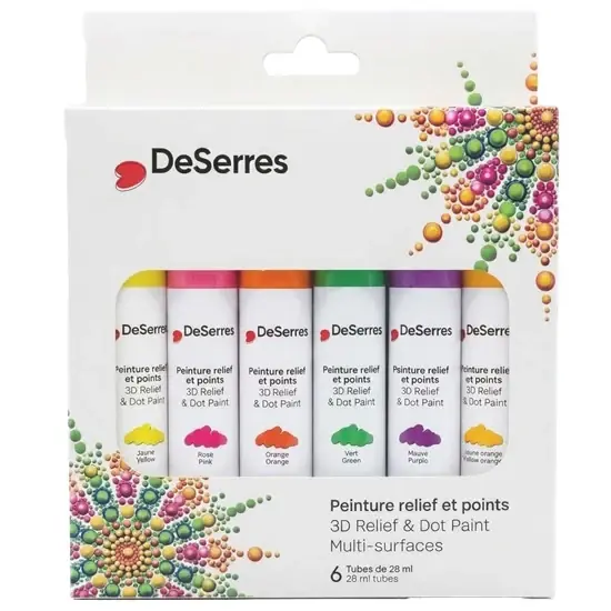 Pas Cher Peinture relief néon - 6x28ml