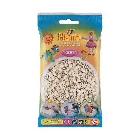 Ens. 1 000 perles Blanc calcaire Pas Cher