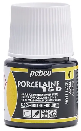 Offre Du Jour Peinture porcelaine - porcelaine 150 - 45ml - noir abysse
