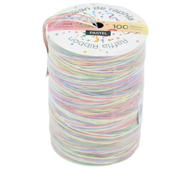Acheter En Ligne Ruban raphia 100m - Pastel
