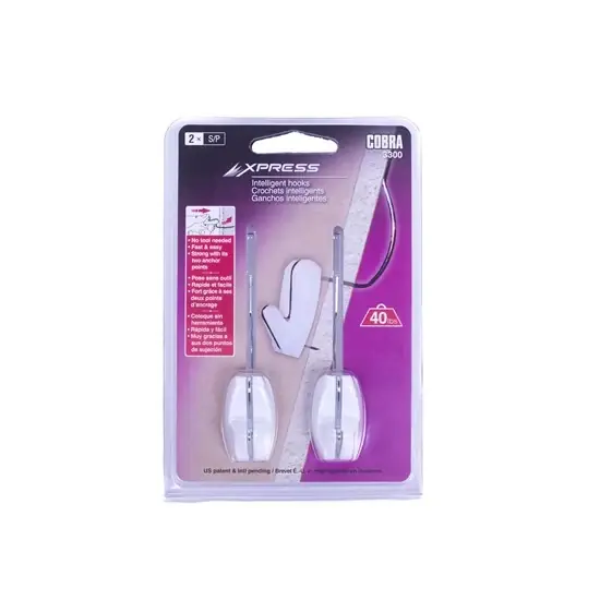 Ensemble de crochets xpress® - blanc, 2 morceaux Populaire