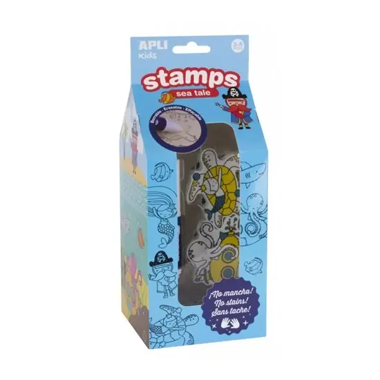 Ens. 6 tampons effaçables - vie marine Vente Flash