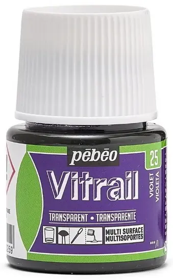 Peinture verre - vitrail - 45ml - violet Vente Flash