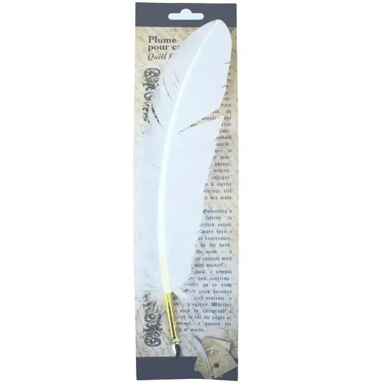 Expédié Aujourd'hui Plume d‘oie pour calligraphie - Blanc
