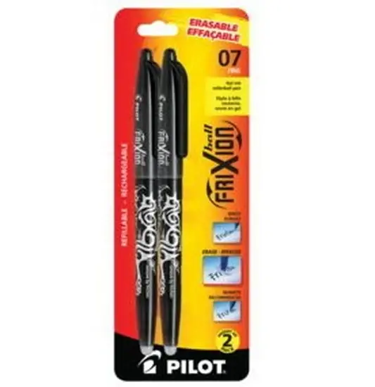Ens. 2 stylos gel frixion noir 0.7mm Achat Immédiat