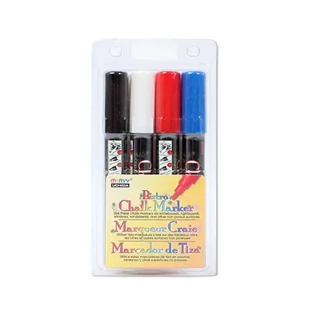 Prix Promo Ens. 4 marqueurs craie - bistro - moyen - ens c