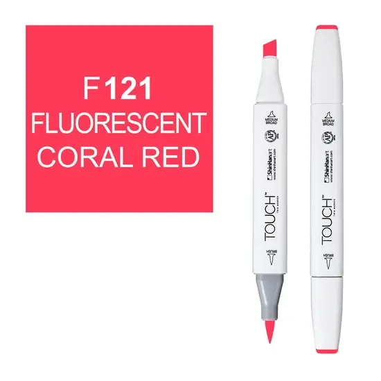 Seulement Aujourd'hui Marqueur Touch pointe pinceau rouge corail fluorescent