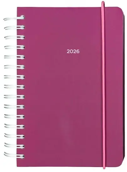 Solde Agenda spirale 2026 Chroma Fuschia 1j/1p