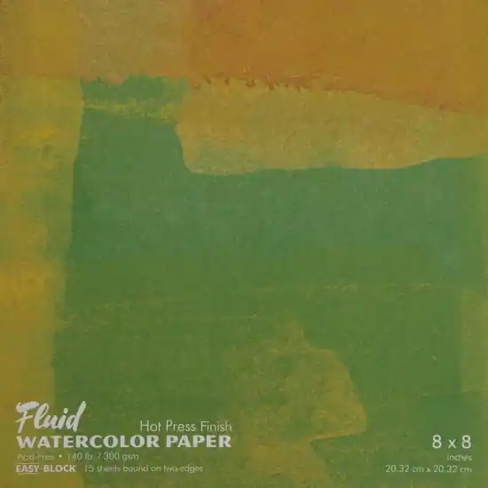 Meilleure Vente Bloc papier aquarelle - hp - 140lb - 8x8po (15f)
