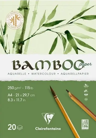 Paiement Sécurisé Bloc papier aquarelle bambou - 8,3 x 11,7 pouces