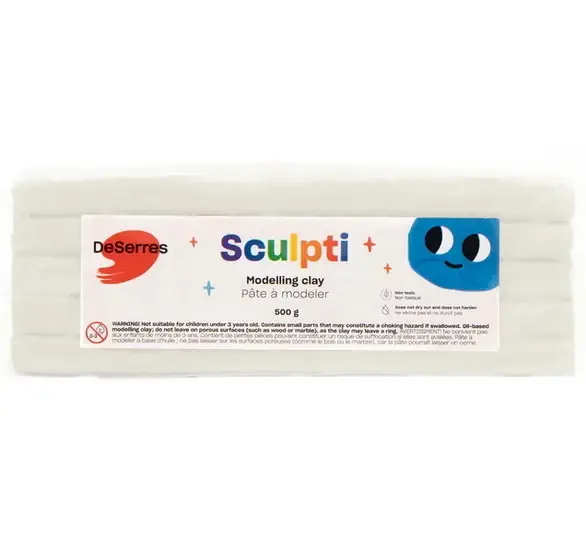 Nouvelle Collection Pâte à modeler blanche – 500g