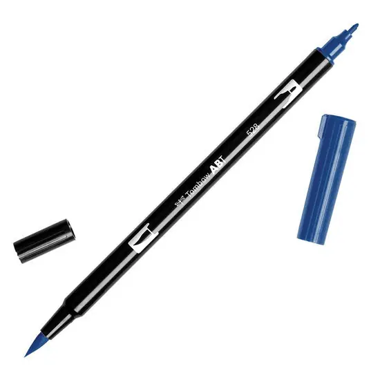 Feutre-pinceau double pointe bleu marine Quantité Limitée