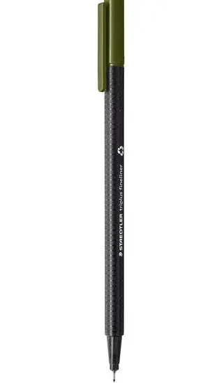 Marq. feut. TRIPLUS FINELINER vert olive Bon Marché