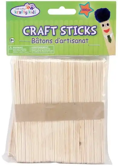 100 Bâtonnets – naturel – 0.95cm – 11.4cm Populaire