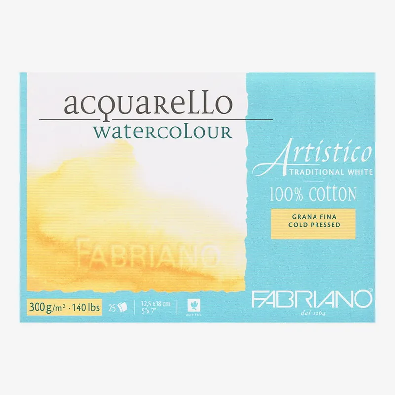 Jusqu'à Épuisement Des Stocks Fabriano Artistico bloc 140 lb 5 x 7 in 25 feuilles traditionnel non