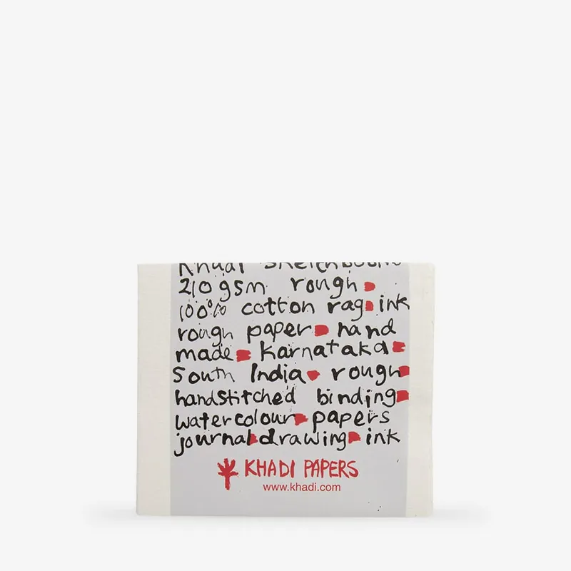 Khadi Carnet de croquis relié fait main 210 g/m² grain torchon 13 x 16 cm 20 feuilles Acheter En Ligne