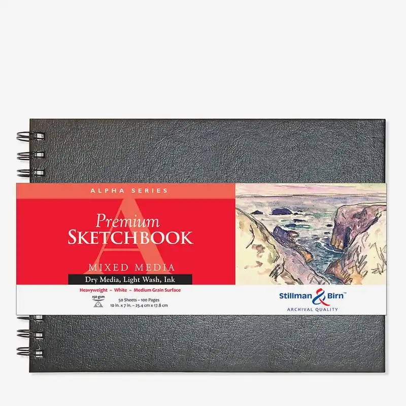 Stillman & Birn Alpha Sketchbook 10 x 7 pouces, reliure spirale, 150 g/m² vélin blanc naturel Acheter En Ligne