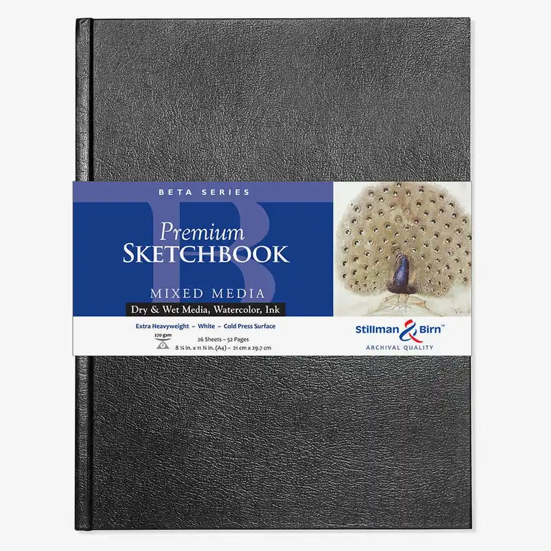 Nouveauté Stillman & Birn Beta Sketchbook 20,95 x 29,85 cm (A4) relié rigide 270 g/m² blanc naturel grain fin / rugueux