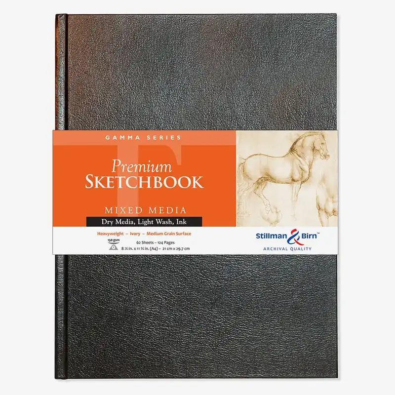 Stillman & Birn carnet de croquis Gamma 8,25 x 11,75 po (A4) relié rigide 150 g/m² vélin ivoire Produit De Marque