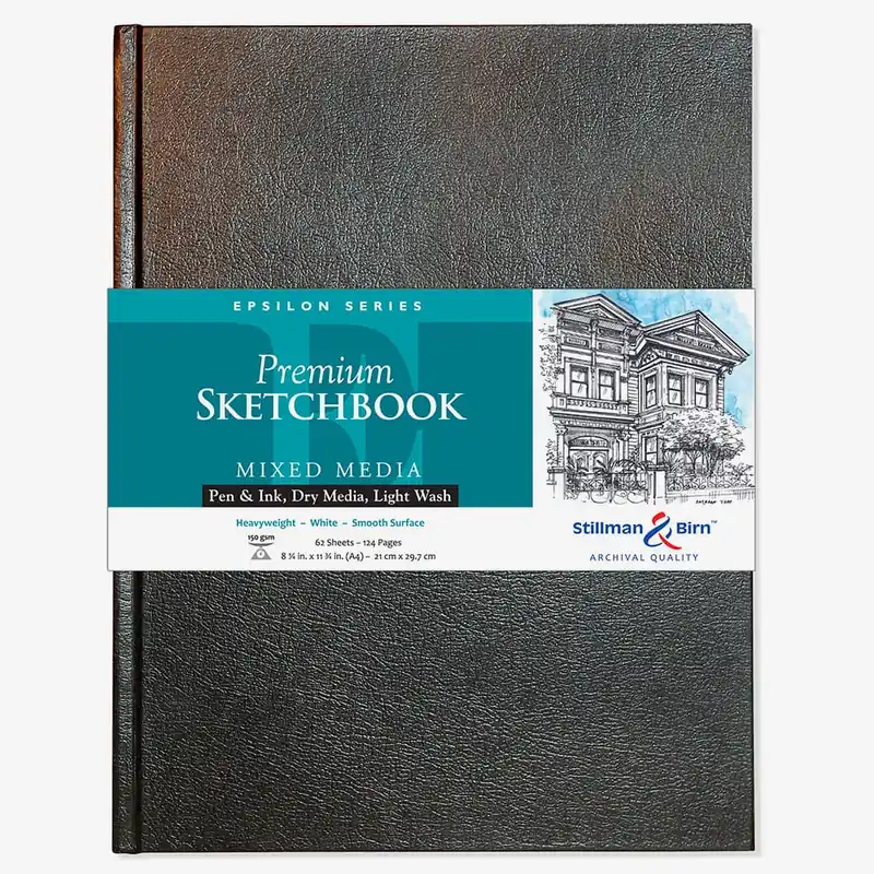 Commander Maintenant Stillman & Birn Carnet de croquis Epsilon 8.25 x 11.75in (A4) couverture rigide 150 g/m² blanc naturel lisse