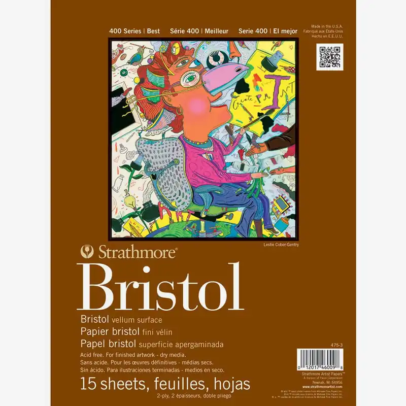 Strathmore Série 400 bloc Bristol 11 x 14 in vélin 2 plis (grain moyen) Soldes