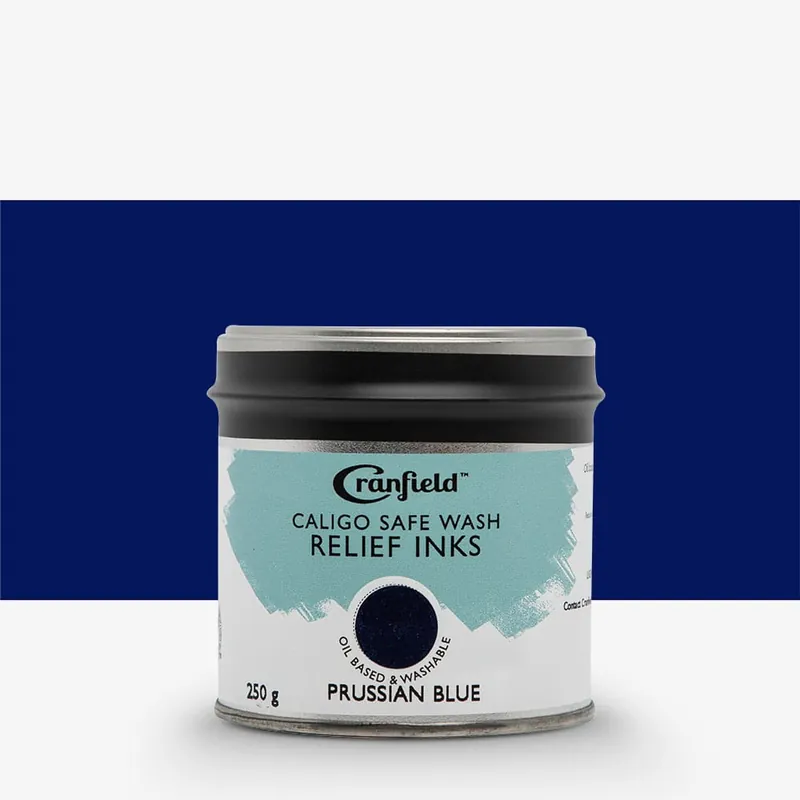 Certifié Cranfield Caligo Safe Wash encre de gravure en relief boîte 250 g bleu de Prusse