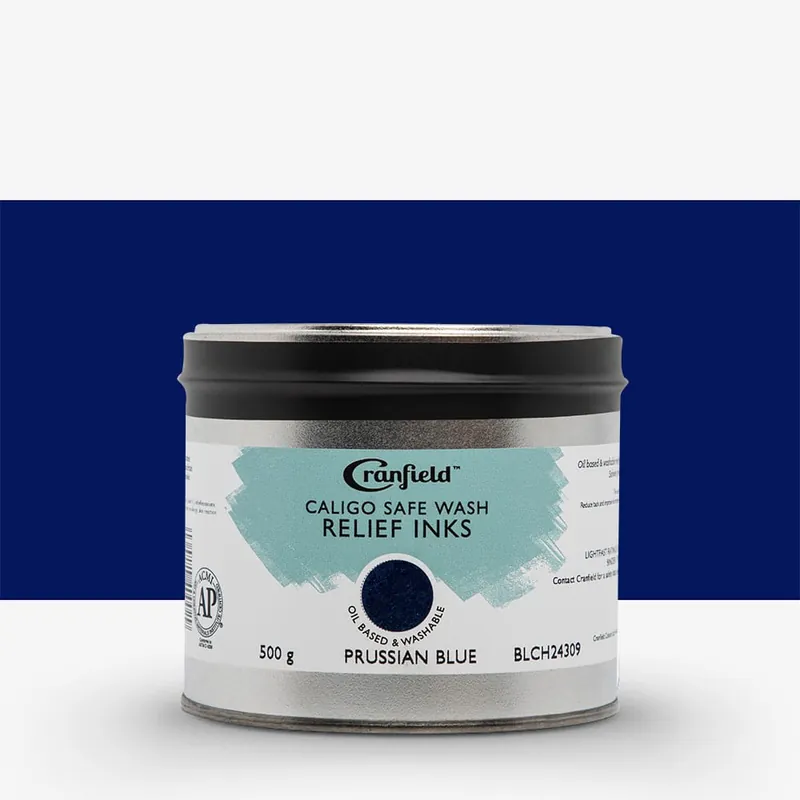 Super Prix Cranfield Caligo Safe Wash encre de gravure en relief boîte 500 g bleu de Prusse